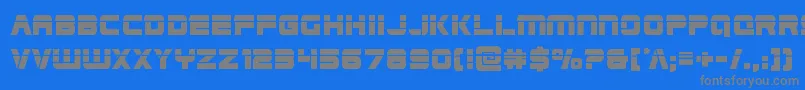 Edgeracerlaser Font – Gray Fonts on Blue Background