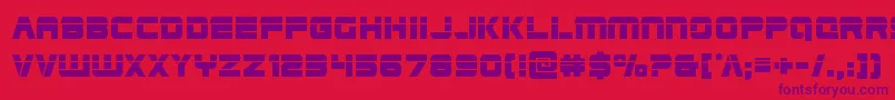 Edgeracerlaser-Schriftart – Violette Schriften auf rotem Hintergrund