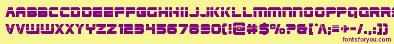 Edgeracerlaser Font – Purple Fonts on Yellow Background