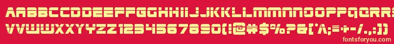 Edgeracerlaser Font – Yellow Fonts on Red Background