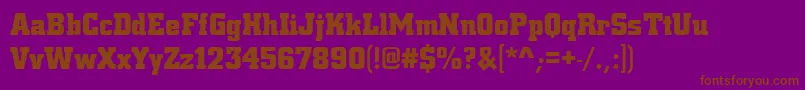 CentrumBold Font – Brown Fonts on Purple Background