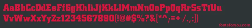 CentrumBold Font – Red Fonts on Black Background
