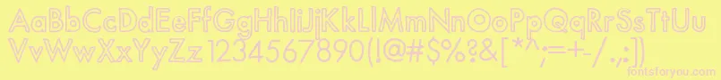 Sayinggoodbye Font – Pink Fonts on Yellow Background