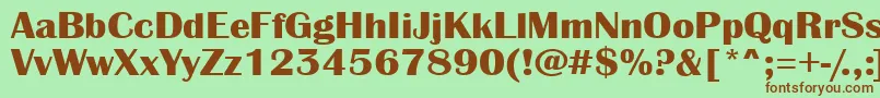 Шрифт AAlbionicexpBold – коричневые шрифты на зелёном фоне