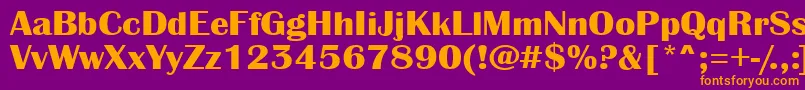 AAlbionicexpBold Font – Orange Fonts on Purple Background