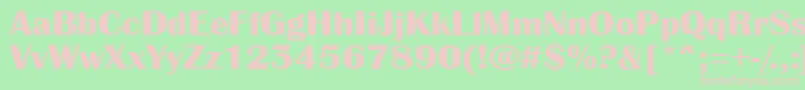 AAlbionicexpBold Font – Pink Fonts on Green Background