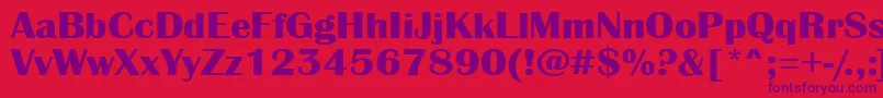 AAlbionicexpBold Font – Purple Fonts on Red Background