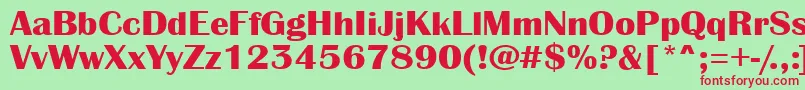 Шрифт AAlbionicexpBold – красные шрифты на зелёном фоне