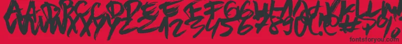 BrownFox Font – Black Fonts on Red Background