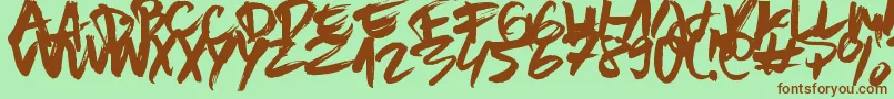 BrownFox Font – Brown Fonts on Green Background