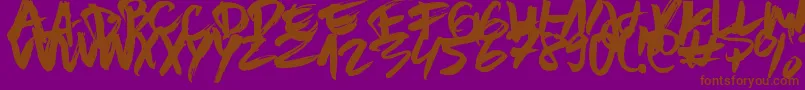Fonte BrownFox – fontes marrons em um fundo roxo