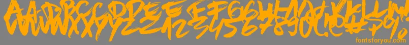 BrownFox Font – Orange Fonts on Gray Background