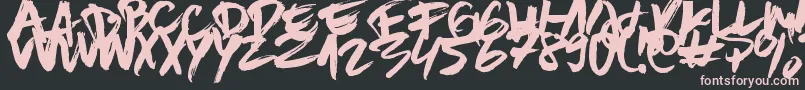 BrownFox Font – Pink Fonts on Black Background