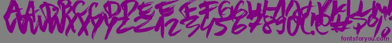 BrownFox Font – Purple Fonts on Gray Background