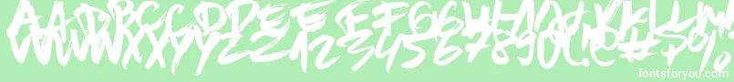 BrownFox Font – White Fonts on Green Background