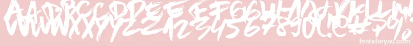 BrownFox Font – White Fonts on Pink Background