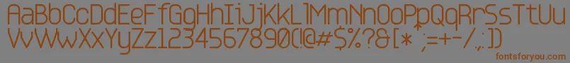 Base 4 Font – Brown Fonts on Gray Background