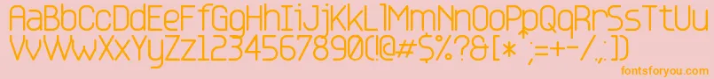 Base 4 Font – Orange Fonts on Pink Background