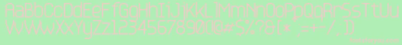 Base 4 Font – Pink Fonts on Green Background