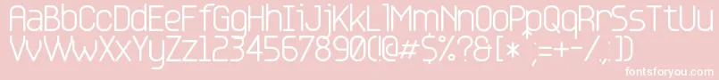 Base 4 Font – White Fonts on Pink Background