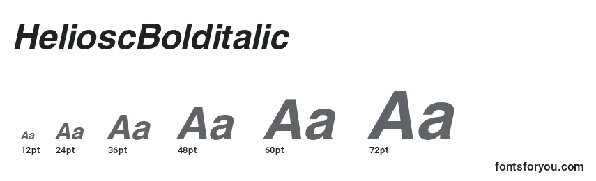 HelioscBolditalic Font Sizes