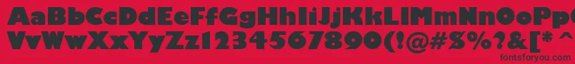 Humanist521UltraBoldBt Font – Black Fonts on Red Background