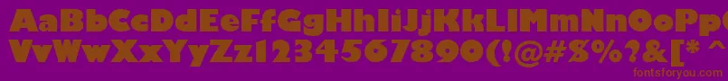 Humanist521UltraBoldBt Font – Brown Fonts on Purple Background