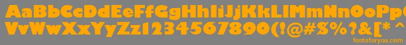 Humanist521UltraBoldBt Font – Orange Fonts on Gray Background