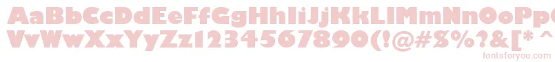 Humanist521UltraBoldBt-Schriftart – Rosa Schriften auf weißem Hintergrund