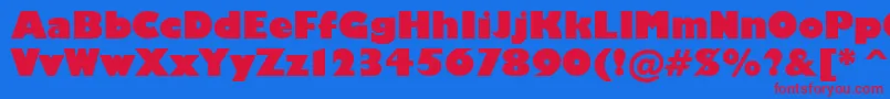 fuente Humanist521UltraBoldBt – Fuentes Rojas Sobre Fondo Azul