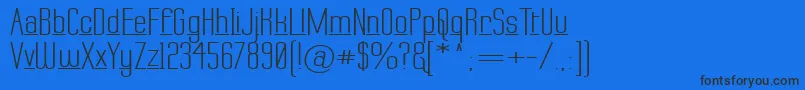 LabtopDownUnder Font – Black Fonts on Blue Background