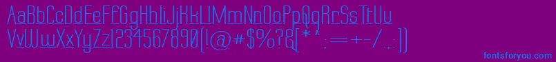 LabtopDownUnder Font – Blue Fonts on Purple Background