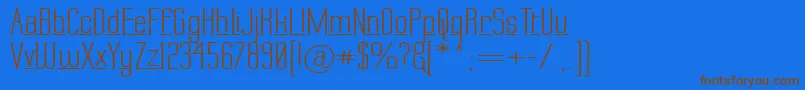 LabtopDownUnder Font – Brown Fonts on Blue Background