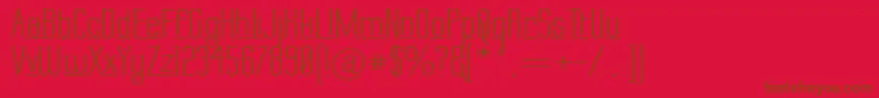 LabtopDownUnder Font – Brown Fonts on Red Background