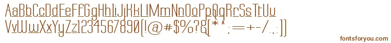Шрифт LabtopDownUnder – коричневые шрифты на белом фоне