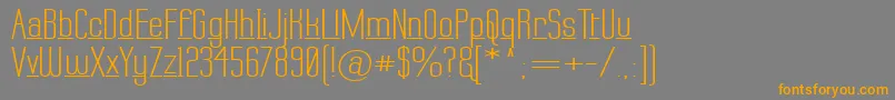 LabtopDownUnder Font – Orange Fonts on Gray Background