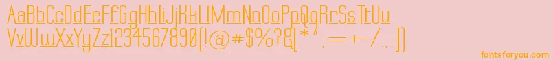 LabtopDownUnder Font – Orange Fonts on Pink Background