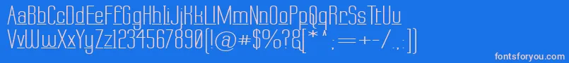 LabtopDownUnder Font – Pink Fonts on Blue Background