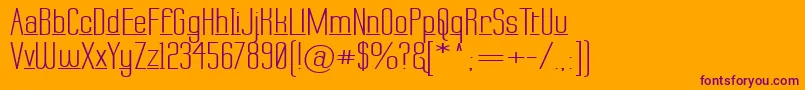 LabtopDownUnder Font – Purple Fonts on Orange Background