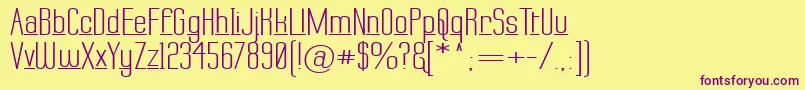 LabtopDownUnder Font – Purple Fonts on Yellow Background