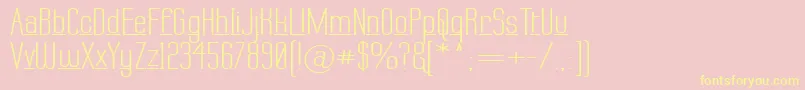 LabtopDownUnder-Schriftart – Gelbe Schriften auf rosa Hintergrund