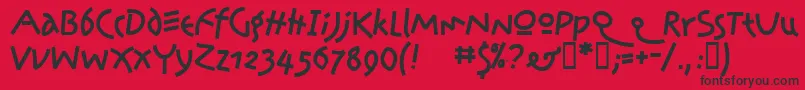 Amazon Font – Black Fonts on Red Background
