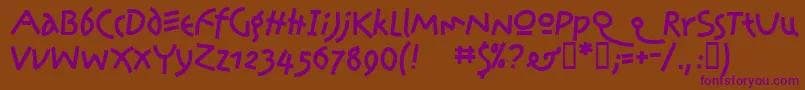 Amazon Font – Purple Fonts on Brown Background