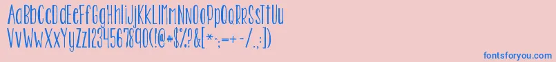 Kgtwoisbetterthanone Font – Blue Fonts on Pink Background
