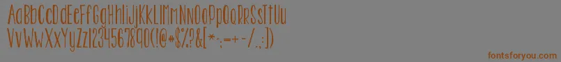 Kgtwoisbetterthanone Font – Brown Fonts on Gray Background