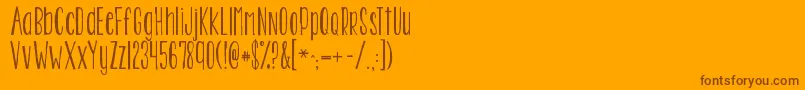 Kgtwoisbetterthanone Font – Brown Fonts on Orange Background
