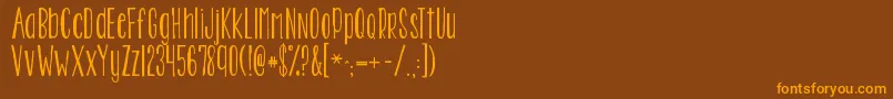 Kgtwoisbetterthanone Font – Orange Fonts on Brown Background