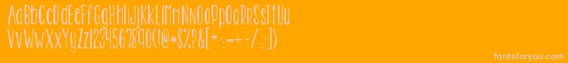Kgtwoisbetterthanone Font – Pink Fonts on Orange Background