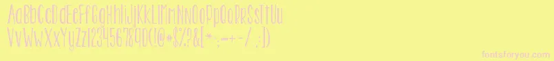 Kgtwoisbetterthanone Font – Pink Fonts on Yellow Background