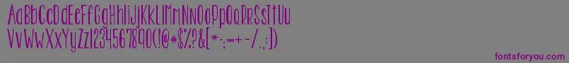 Kgtwoisbetterthanone Font – Purple Fonts on Gray Background